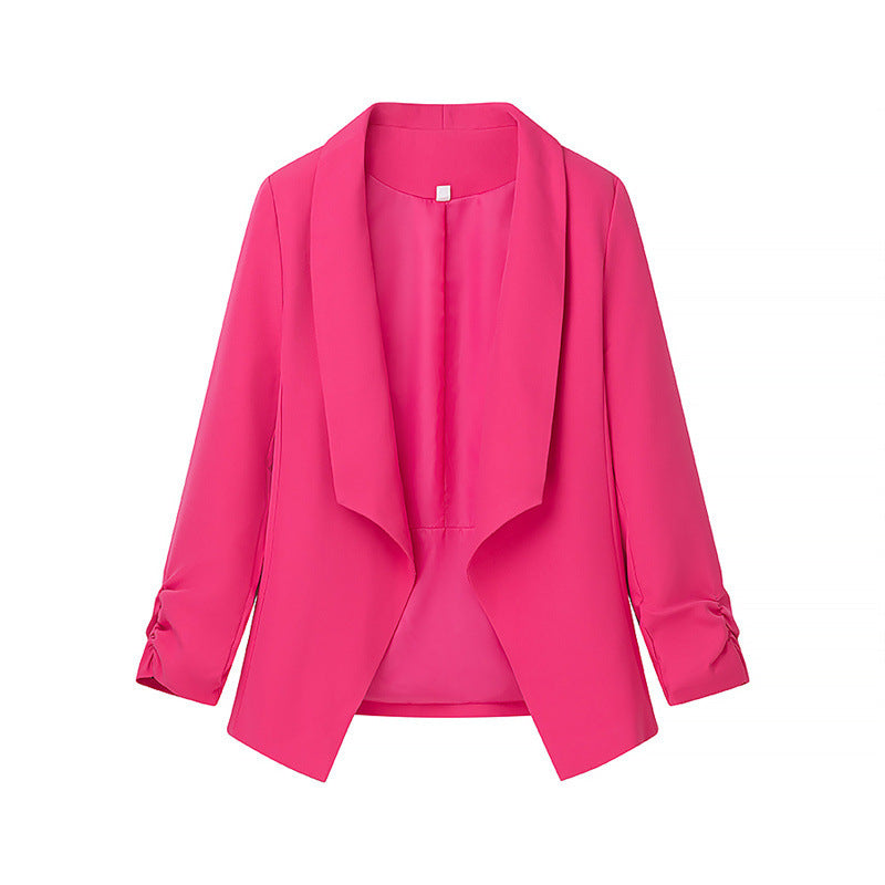 Damen elegante Blazerjacke mit lässigem Schnitt und stylischen Ärmeldetails EB