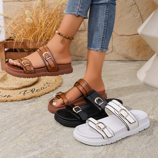 Damen Komfortable und modische Riemchensandalen EB