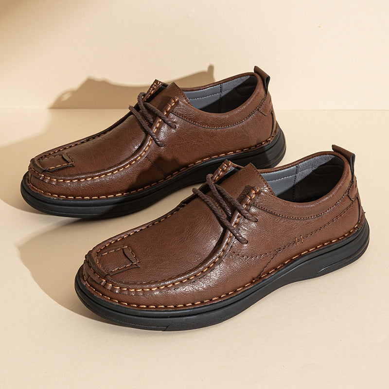 Herren Modische Schnürschuhe aus hochwertigem Kunstleder EB