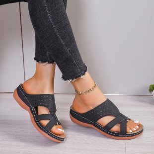 Damen Komfortable Riemchen-Sandalen mit atmungsaktiven Obermaterialien EB