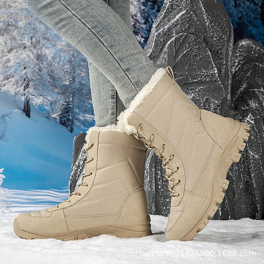 Damen wasserdichte Winterstiefel mit isolierendem Futter und rutschfester Sohle EB