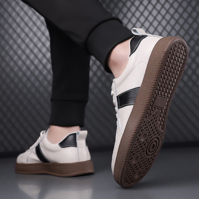 Damen Modische Sneakers aus hochwertigem Leder mit elegantem Design und rutschfester Sohle EB