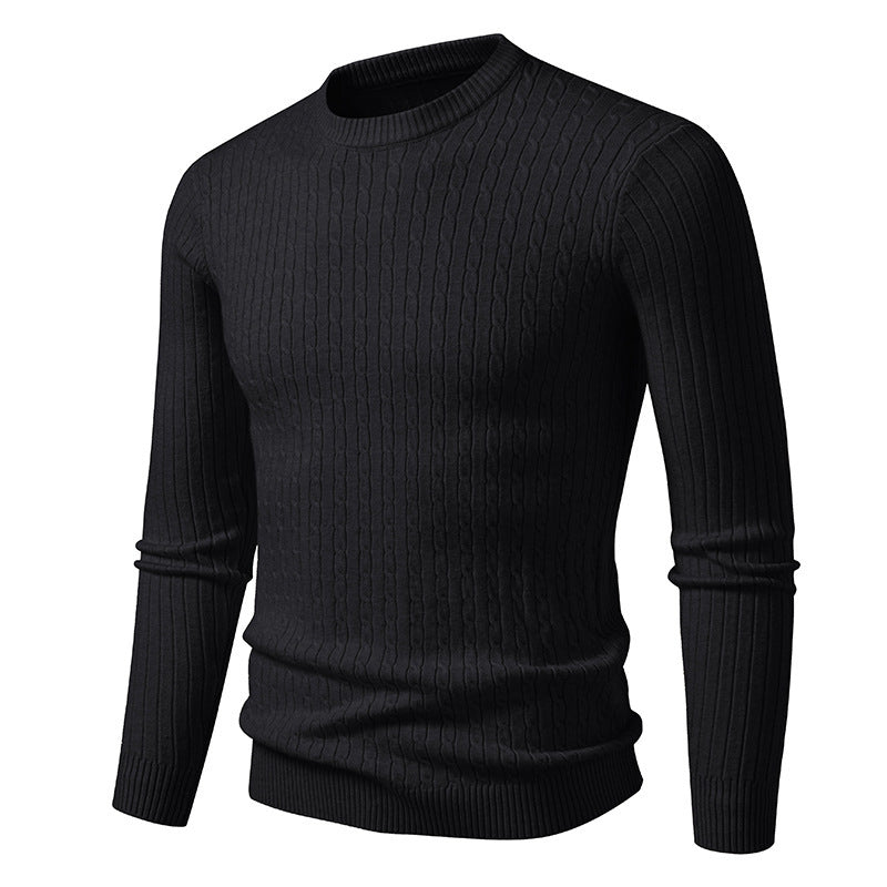 Herren Grobstrickpullover mit elegantem Zopfmuster EB