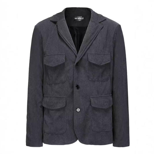 Damen modischer Cordblazer mit funktionalen Taschen EB