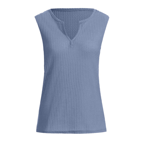 Damen Sportliches Oberteil mit strukturierter Oberfläche und V-Ausschnitt EB