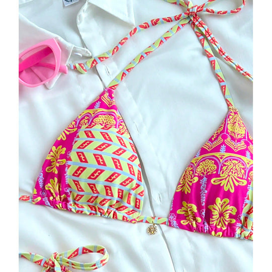 Damen Zweiteiliger Bikini mit modischem Mustermix EB