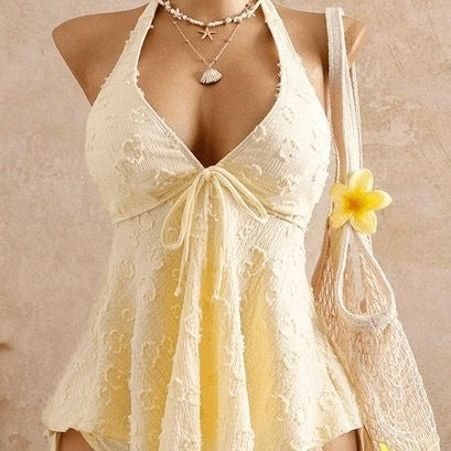 Damen Tankini mit verspielter Raffung EB