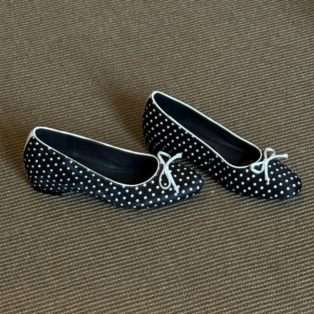 Damen Ballerinas mit modischem Punktedesign und bequemer Passform EB