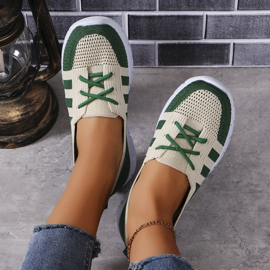 Damen Sportliche Sneaker mit atmungsaktivem Mesh-Obermaterial und flexiblem Sohlen-Design EB