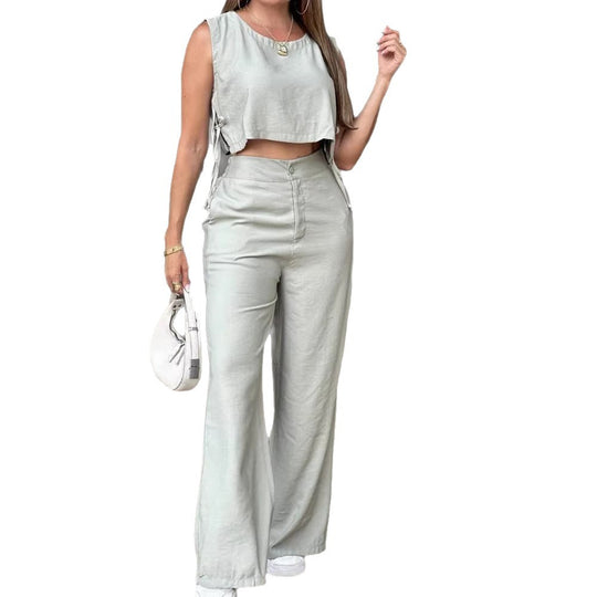 Damen Lässiges Zweiteiler-Outfit mit hochwertigem Stoff und modernem Schnitt EB