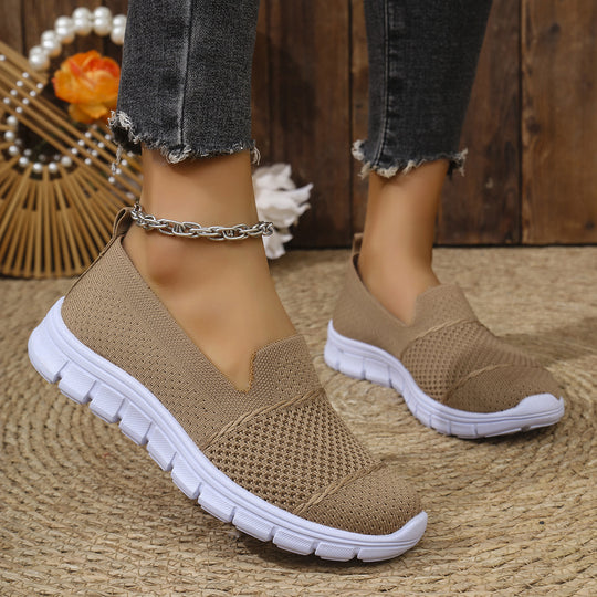 Damen Slip-On Sneakers mit atmungsaktivem Netzmaterial EB