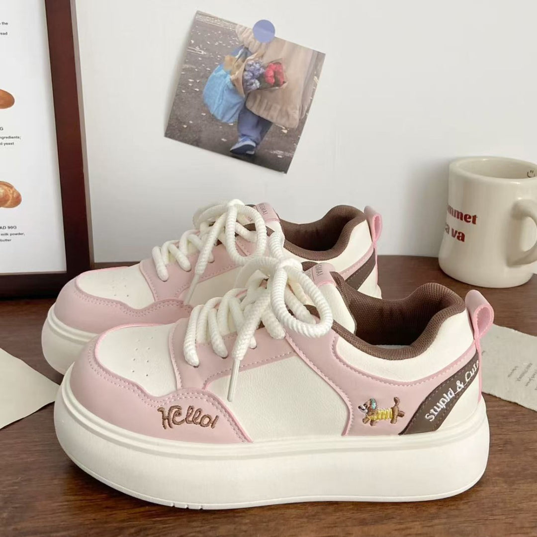Damen Sneaker mit verspielten Tiermotiven und bequemer Dämpfung EB