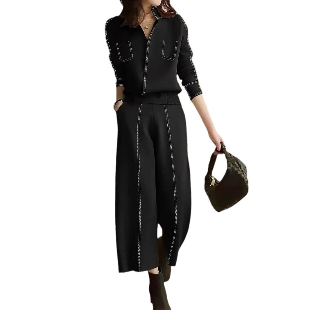 Damen elegante Culotte mit dekorativen Steppnähten EB