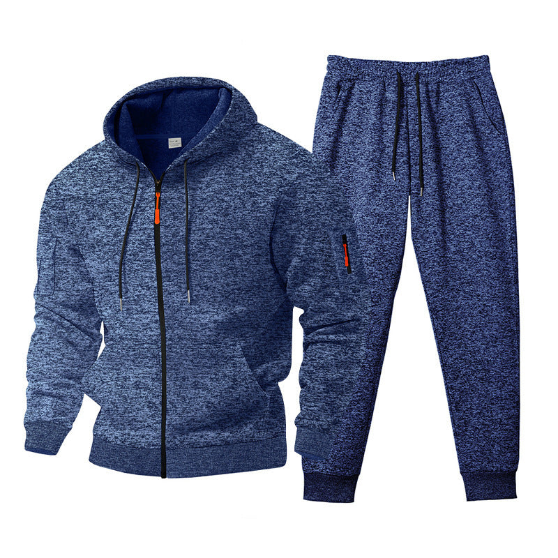 Herren sportives Freizeit-Set mit strukturiertem Hoodie und bequemen Jogginghosen EB