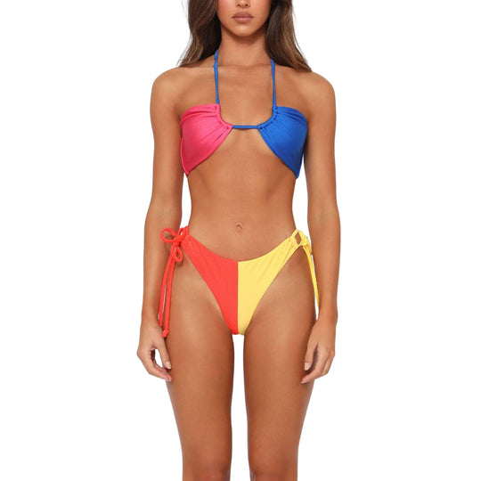 Damen Triangel-Bikini mit verstellbaren Seitenbändern und innovativem Schnitt EB