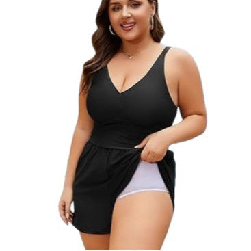 Damen Playsuit mit tiefem V-Ausschnitt und seitlichen Taschen EB