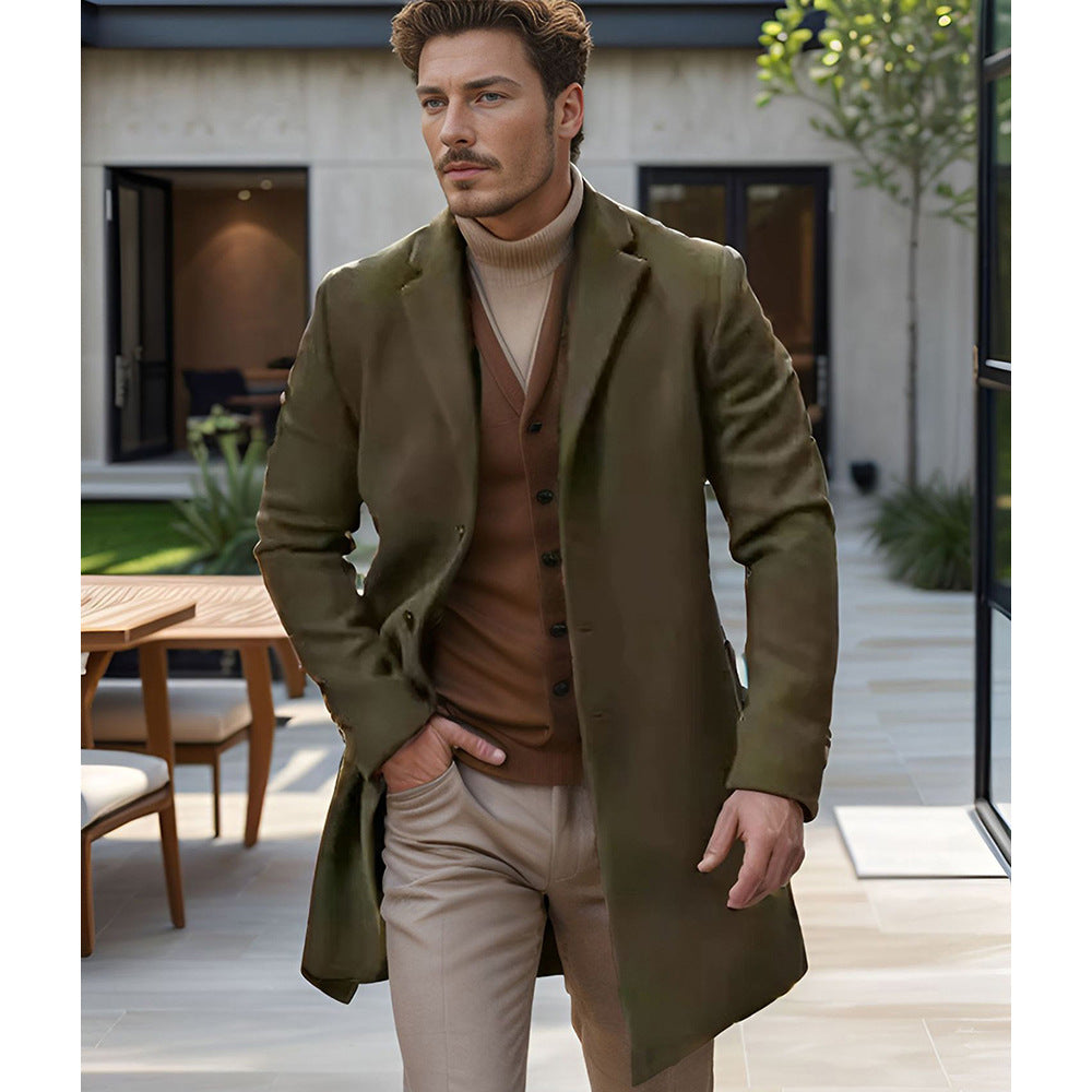 Herren Eleganter Wollmantel mit hochwertiger Verarbeitung EB