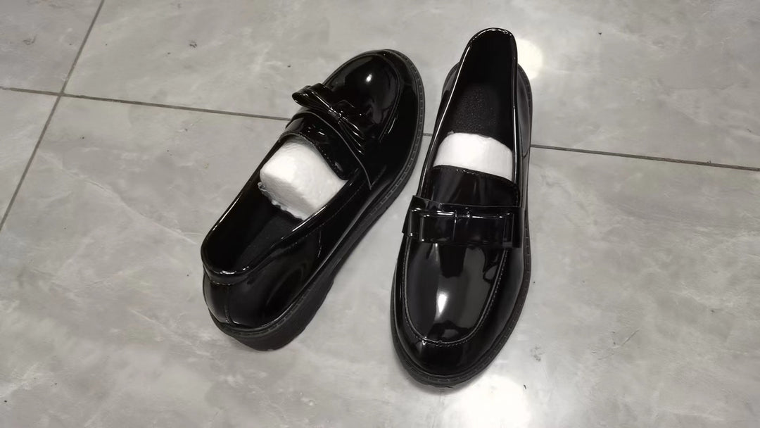 Damen elegante Mokassins mit modischem Schnallen-Design EB