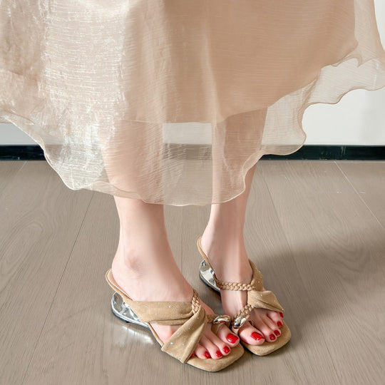Damen modische Sandalen mit dekorativem Schleifen-Design EB