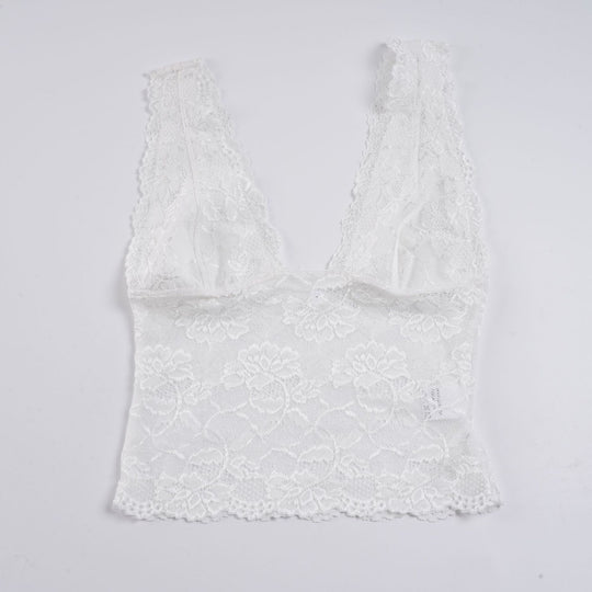 Damen-Spitzen-Cami-Top mit tiefem V-Ausschnitt und verführerischem Design EB