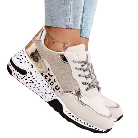Damen Sportliche Sneaker mit modischem Glitzer-Detail und rutschsicherer Sohle EB