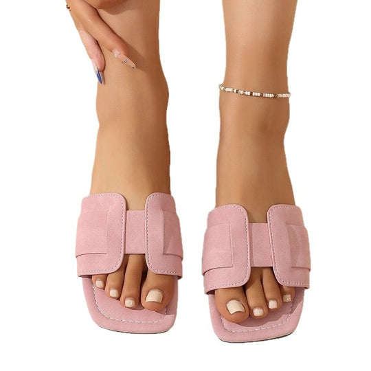 Damen Komfortable Zehentrenner-Sandalen mit modischem Riemendesign EB