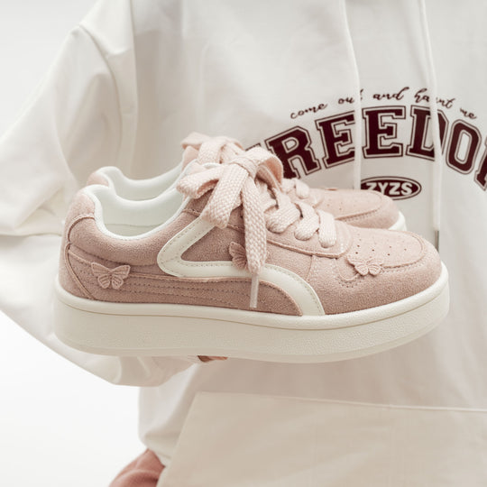 Damen Sneakers mit filigranem Schmetterlingsdesign und sportlicher Profilsohle EB