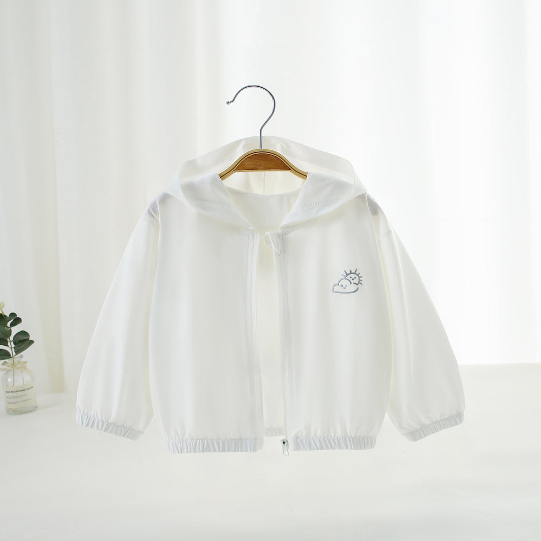 Unisex nan Kapuzenjacke für Kleinkinder mit UV-Schutz, Reißverschluss und elastischen Bündchen EB