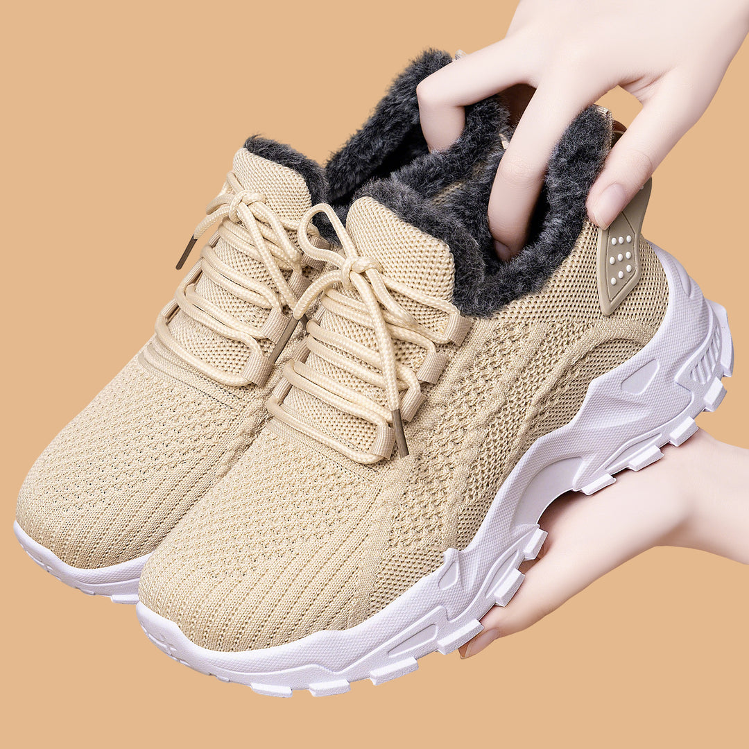 Damen Sportliche Komfort Sneaker mit kuscheligem Innenfutter EB