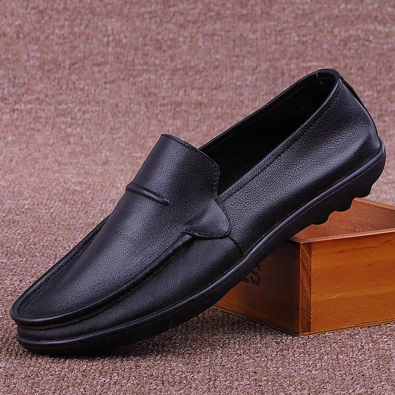 Herren elegante Lederloafers mit rutschfester Sohle EB