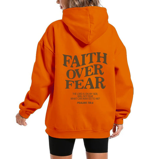 Damen Kapuzensweater mit motivierendem Schriftzug und bequemem Schnitt EB