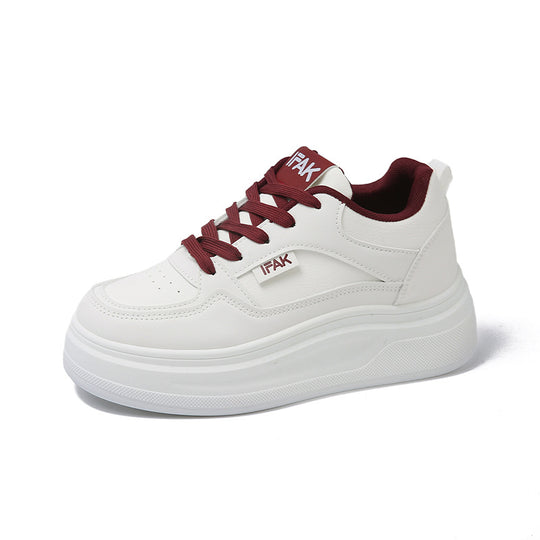 Damen modische Plateausneaker mit gepolsterter Sohle und atmungsaktivem Obermaterial EB