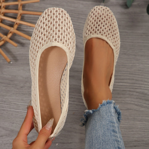 Damen Atmungsaktive und bequeme Ballerinas mit filigranem Schnitt EB