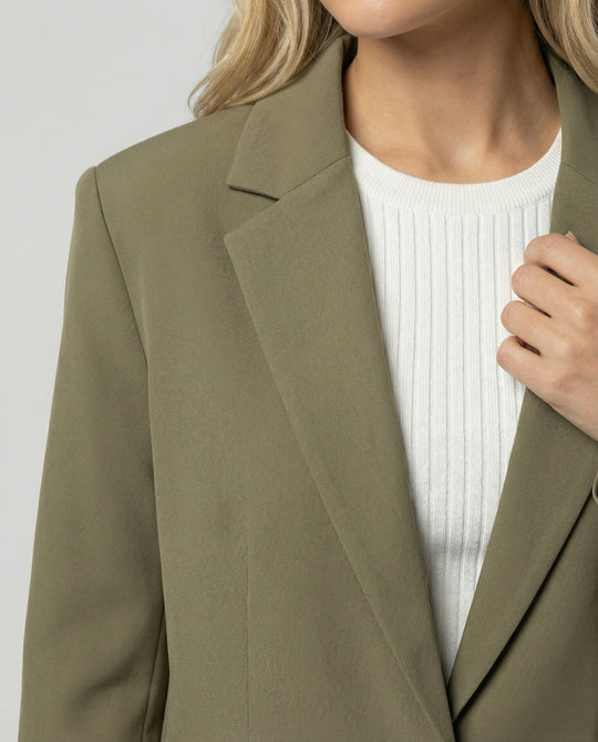 Damen elegantes Anzug-Set mit weitem Hosenbein und modernem Blazer EB