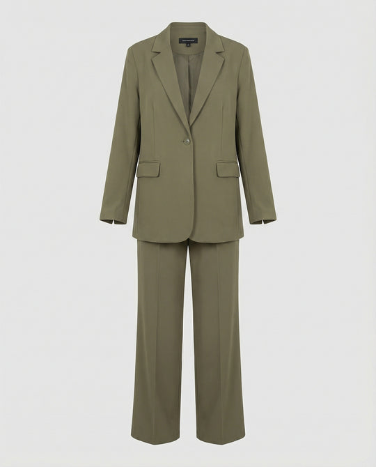 Damen elegantes Anzug-Set mit weitem Hosenbein und modernem Blazer EB