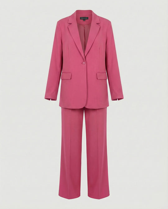 Damen elegantes Anzug-Set mit weitem Hosenbein und modernem Blazer EB