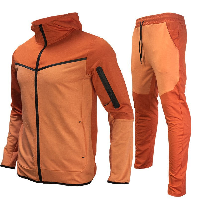 Herren sportliches Hoodie-Set mit atmungsaktiven Eigenschaften und modernen Kontrastdetails EB