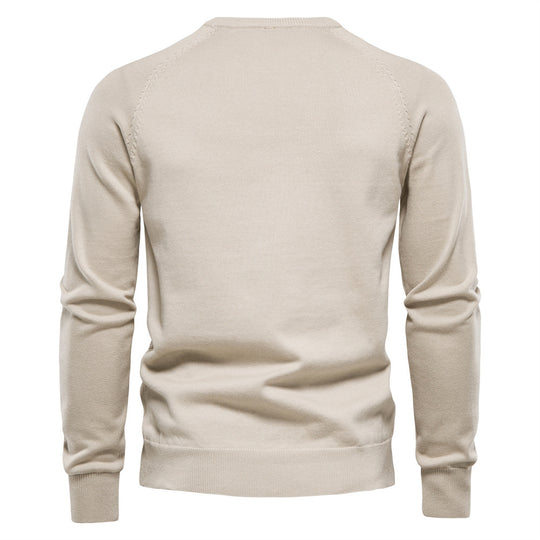 Herren Strickpullover mit strukturierter Rautenmuster-Optik und modischem Rundhalsausschnitt EB