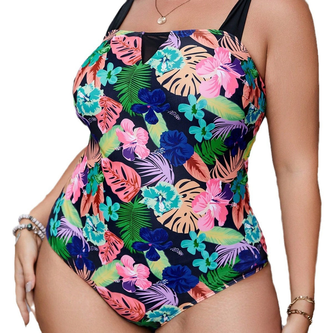 Damen Einteiliger Badeanzug mit floralen Akzenten EB