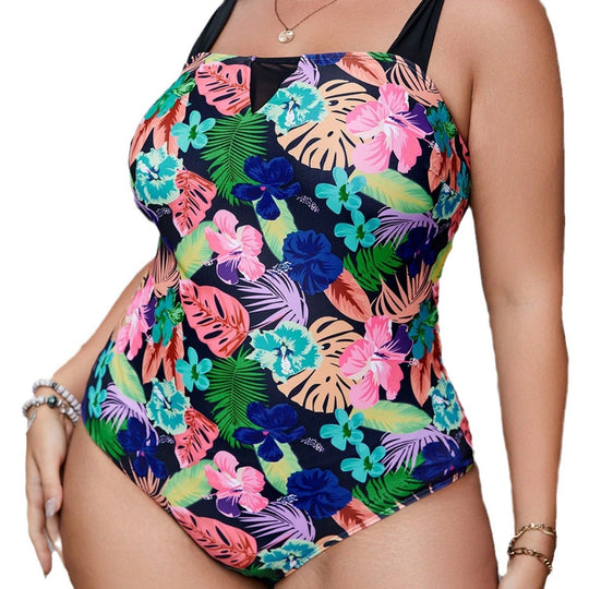Damen Einteiliger Badeanzug mit floralen Akzenten EB
