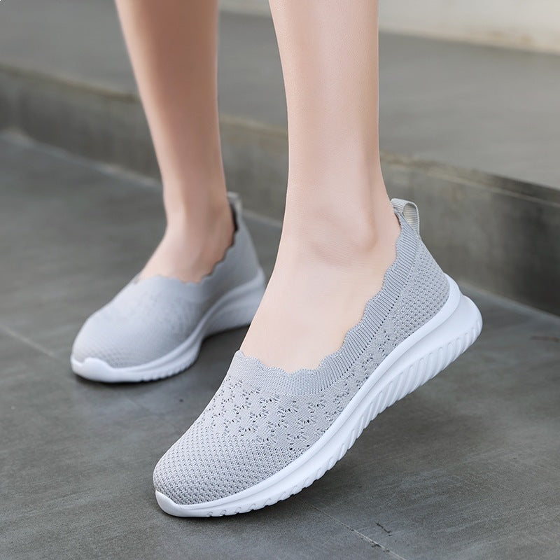 Damen Atmungsaktive Slip-On Sneakers mit komfortabler Sohle EB