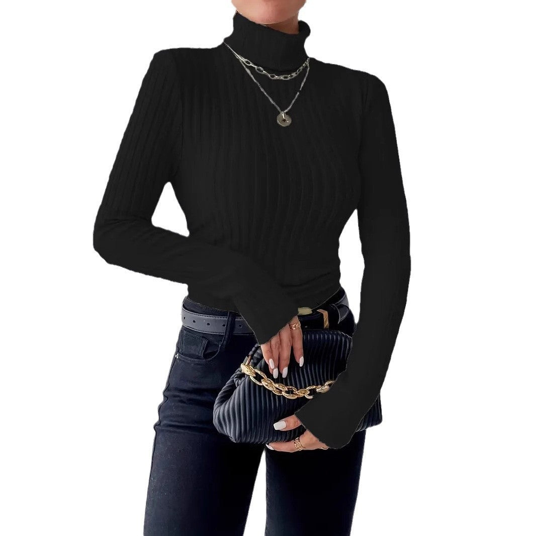 Damen Elegantes und bequemes langsames Stehkragenoberteil EB
