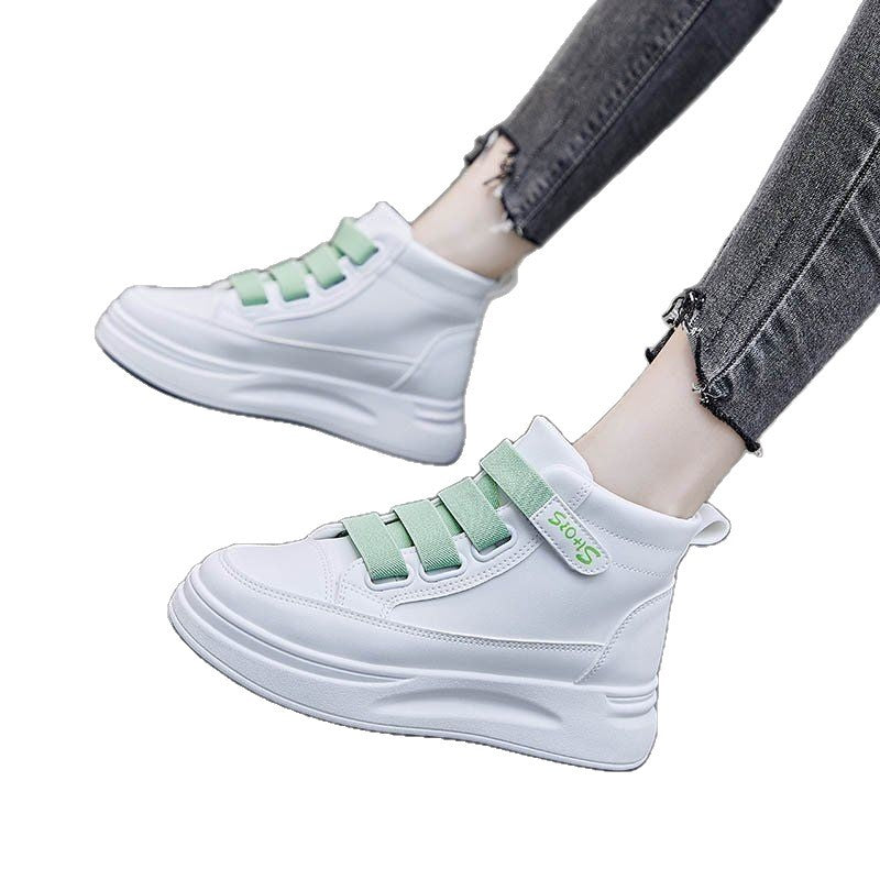 Damen High-Top Sneakers mit elastischem Klettverschluss und dämpfender Sohle EB