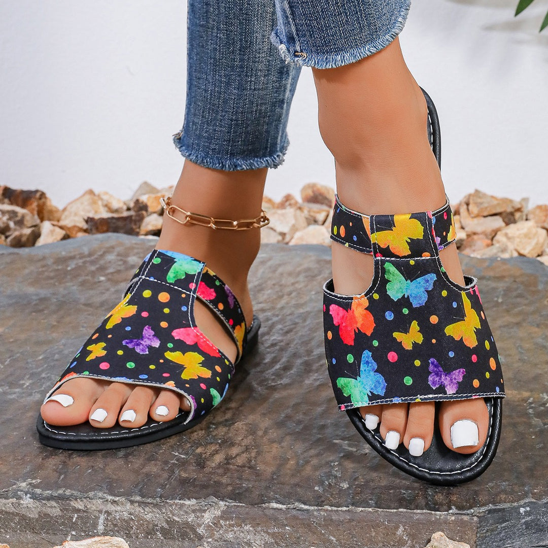 Damen Blumige Sandalen im modernen Design EB