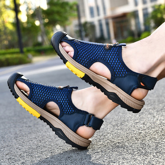 Herren Atmungsaktive Outdoor-Sandalen mit rutschfester Sohle und verstellbarem Riemen EB
