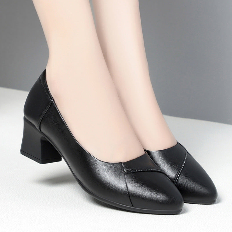 Damen Bequeme Pumps mit elegantem Blockabsatz und klassischem Design EB