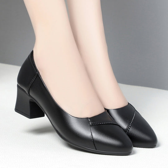 Damen Bequeme Pumps mit elegantem Blockabsatz und klassischem Design EB