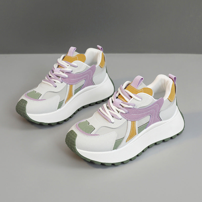 Damen Sportliche Plateau-Sneaker mit trendiger Farbgebung und dämpfender Sohle EB