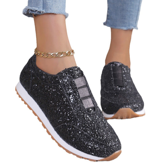 Damen Glitzernde Slip-On Sneakers EB