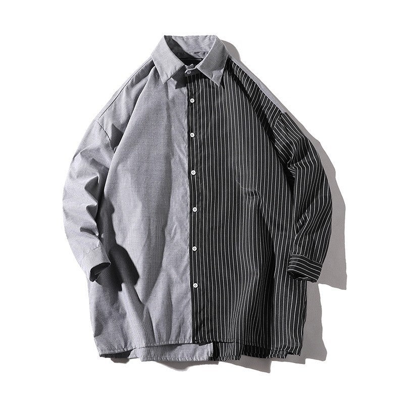 Herren Trendy Hemd mit asymmetrischem Design und urbanem Chic EB